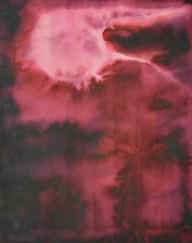Pintura abstracta "Círculo rojo"